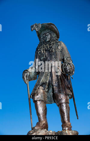 Großbritannien, Nordirland, Co Antrim, Antrim, Statue von König William III., (William oder Orange), die im Jahre 1690 landete Stockfoto