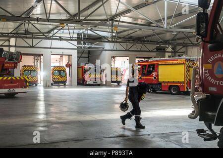 Feuerwehrmänner VON KORSIKA Stockfoto