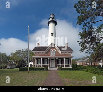 St. Simons Lighthouse. Georgien. Stockfoto