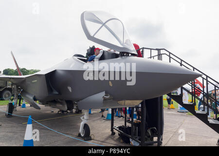 Lockheed Martin F-35 Lightning II Mock Up auf der Air Show in Cosford 2018 die RAFs neueste der 5. Generation Stockfoto