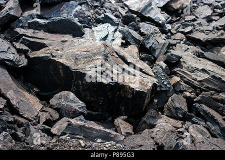 Kohle in einem Kohlenbergwerk Stockfoto