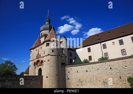 Tor und Turm Kiliansturm Scherenbergtor, Festung Marienberg, Würzburg, Würzburg, Unterfranken, Bayern, Deutschland Stockfoto
