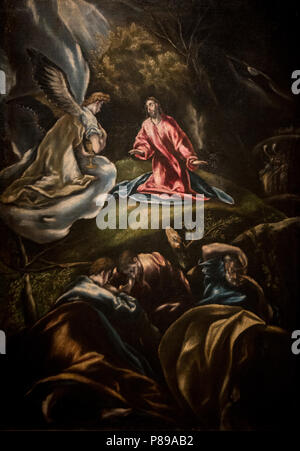 El Greco - Jesus im Garten Getsemani (Jesus en El Huerto de los Olivos) (1600-1607).jpg Stockfoto