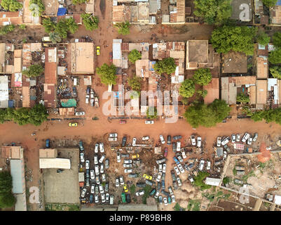 Bamako ist die Hauptstadt und größte Stadt von Mali, mit einer Bevölkerung von 1,8 Millionen. 2006 wurde geschätzt, um die am schnellsten wachsende Stadt in Afrika ein. Stockfoto