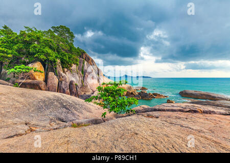 Sonnenaufgang auf der Insel Koh Samui. Stockfoto