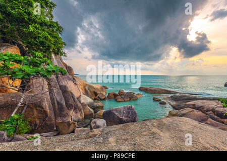 Berühmte Ort auf der Insel Samui - Felsen Hin Ta und Hin yay, Stockfoto