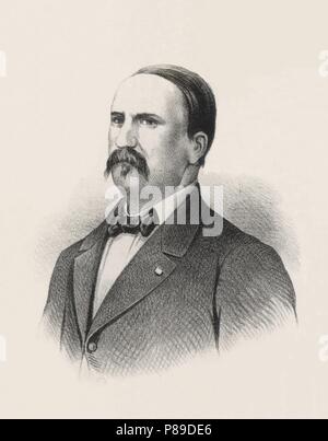 Antonio de Orleans (1824-1890), Infante de España, Duque de Montpensier. Grabado de 1880. Stockfoto