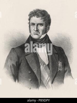 José María Calatrava Peinado (1781-1846), político y juriconsulto Español. Grabado de 1880. Stockfoto