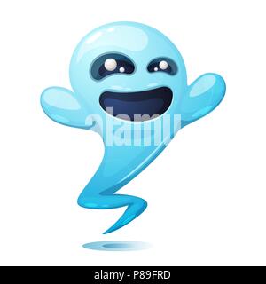 Cartoon ghost Abbildung. Lustig, niedlichen Figuren. Stock Vektor