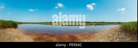 Sommer Pryschukove dunkel braun-rote Jod See mit einer therapeutischen Wirkung durch den hohen Gehalt an Jod (Kherson, Ukraine). Stockfoto