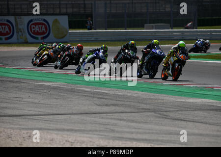 Misano Adriatico, Italien. 08 Juli, 2018. Rennen SSP 300 8 M. PEREZ während der MOTUL FIM Superbike Meisterschaft - Italienisch runden Sonntag Rennen während der World Superbikes-Stromkreis PIRELLI Riviera di Rimini rund, 6. - 8. Juli 2018 in Misano, Italien. Quelle: Fabio Averna/Pacific Press/Alamy leben Nachrichten Stockfoto