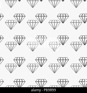 Vector pattern mit Diamanten. Nahtlose Muster kann für Tapeten verwendet werden, musterfüllungen, Webseite Hintergrund, Oberflächenstrukturen und Stoffen. Schwarz und w Stock Vektor