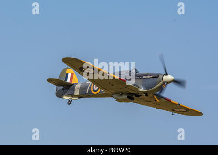 Eine Hawker Sea-Hurricane von der Shuttleworth Collection, Old Warden zeigt im Sommer Military Pageant Stockfoto