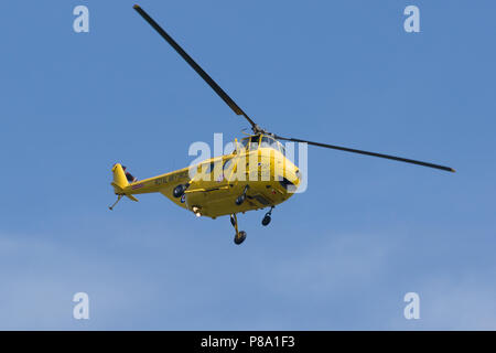 Hubschrauber Westland Whirlwind HAR 10 in Royal Air Force gelb Air Sea Rescue Farbschema Stockfoto