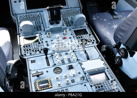 Cockpit, Systemsteuerung, Lufthansa, Airbus A350-900, Deutschland Stockfoto