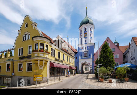 City Gate, Burgau, Schwaben, Bayern, Deutschland Stockfoto