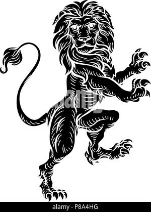 Lion heraldischen Wappen Element Stock Vektor