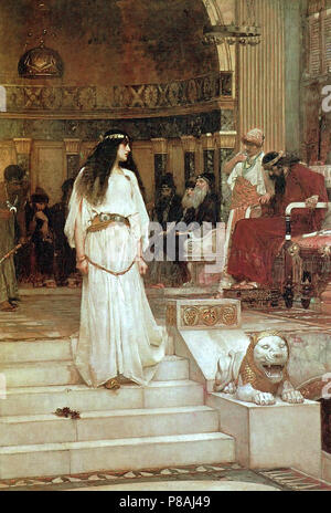 John William Waterhouse - mariamne Verlassen der Richterstuhl des Herodes. Stockfoto