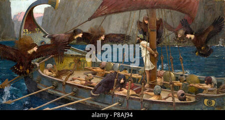 John William Waterhouse - Odysseus und die Sirenen 1. Stockfoto