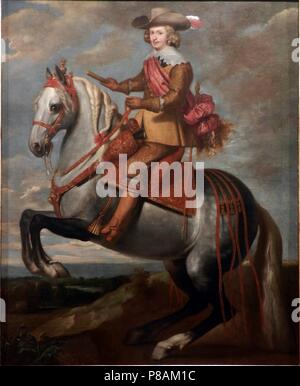 Equestrian portrait von Cardinal-Infante Ferdinand von Österreich. Museum: Museo de Santa Cruz, Toledo. Stockfoto