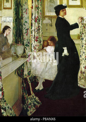 Whistler James Mcneill - Harmonie in Grün und Rosa das Musikzimmer Stockfoto