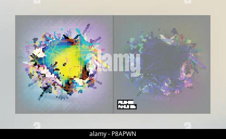 Vektor Abbildung Farbe deckt. Chaos Komposition. Futuristisches Design Poster. Vorlagen für Plakate, Banner, Flyer, Präsentationen und Berichte. EPS 10. Stock Vektor