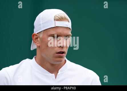 Anton Matusevich an Tag 8 der Wimbledon Championships in der All England Lawn Tennis und Croquet Club, Wimbledon. Stockfoto