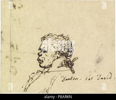 Porträt von Georges Jacques Danton (1759-1794). Museum: private Sammlung. Stockfoto