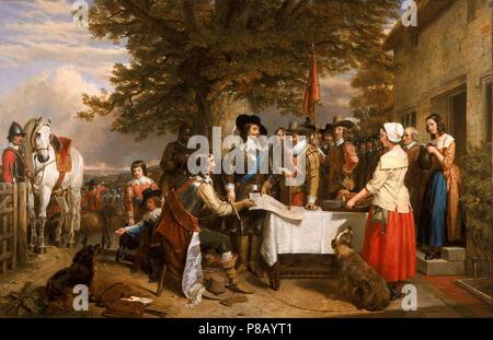 Am Vorabend der Schlacht von Edge Hill, 1642. Museum: Walker Art Gallery. Stockfoto