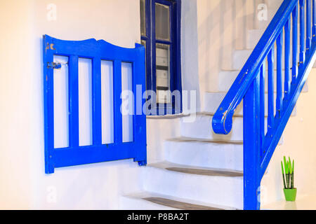 Treppen in Mykonos in Mykonos, Griechenland Stockfoto