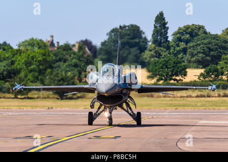 Griechische F-16 Fighting Falcon im Royal International Air Tattoo, RIAT 2018, RAF Fairford, Gloucestershire, UK. Hellenic Air Force F-16C Block 52 Stockfoto