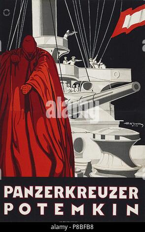 Filmplakat Der Panzerkreuzer Potemkin von Sergej Eisenstein. Museum: private Sammlung. Stockfoto