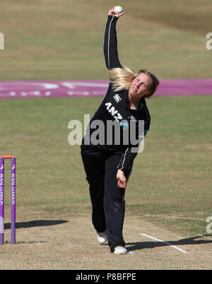 Neuseelands Jess Watkin während der Zweite Tag des Internationalen Frauen Gleiches am 3 AAA-Grafschaft, Derby. PRESS ASSOCIATION Foto. Bild Datum: Dienstag, 10. Juli 2018. Siehe PA Geschichte Cricket England Frauen. Foto: David Davies/PA-Kabel. Einschränkungen: Nur für den redaktionellen Gebrauch bestimmt. Keine kommerzielle Nutzung ohne vorherige schriftliche Zustimmung der EZB. Standbild nur verwenden. Keine bewegten Bilder zu senden emulieren. Nicht entfernen oder verdecken von Sponsor Logos. Stockfoto