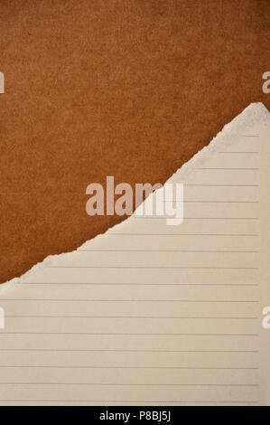 Papier zerrissen in der Hälfte Stockfoto