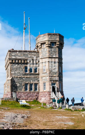 Der Cabot Tower in St. John's war im Jahr 1898 der 400. Jahrestag der Entdeckung von Neufundland zu gedenken, und von Queen Victoria, Diamond Jubilee. Stockfoto