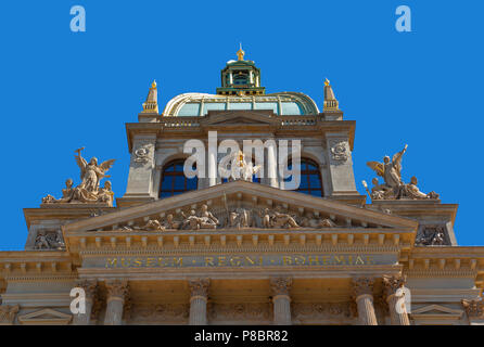 National Museum architektonisches Detail, Prag Altstadt Tschechische Republik Stockfoto