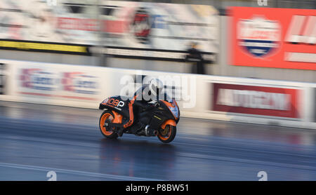Drag Racing im Santa Pod raceway Stockfoto