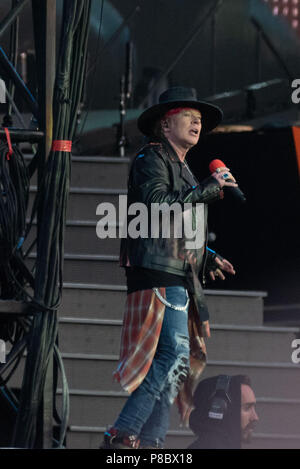 Guns N Roses headline Download Festival 2018 Donnington Park, England 09.06.2018 Mit: Guns n Roses, Axel Rose, Wo: Derby, Großbritannien Wann: 09 Jun 2018 Credit: WENN.com Stockfoto