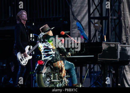 Guns N Roses headline Download Festival 2018 Donnington Park, England 09.06.2018 Mit: Guns n Roses, Axel Rose, Duff Mcaggan Wo: Derby, Großbritannien Wann: 09 Jun 2018 Credit: WENN.com Stockfoto