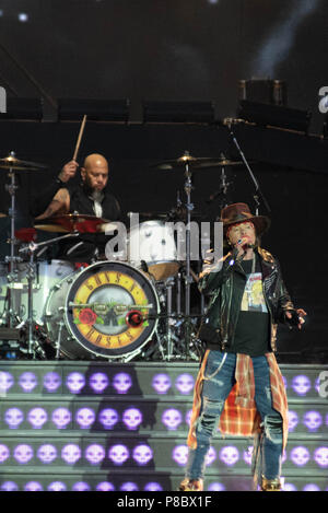 Guns N Roses headline Download Festival 2018 Donnington Park, England 09.06.2018 Mit: Guns n Roses, Axel Rose, Wo: Derby, Großbritannien Wann: 09 Jun 2018 Credit: WENN.com Stockfoto