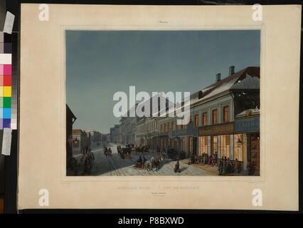 Kuznetsky Most (Schmied's Bridge) in Moskau. Museum: I. Turgenjew Memorial Museum, Moskau. Stockfoto