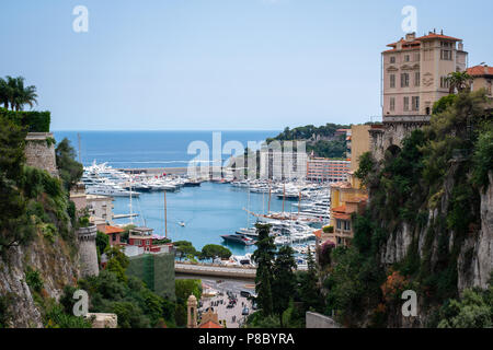 Blick auf den Hafen von Monaco Monaco station Stockfoto