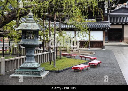 Kyoto, Japan - stattdessen den Nishi Honganji Tempel. Buddhistischer Tempel. Stockfoto