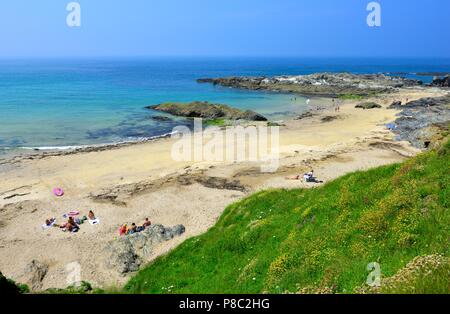 Godrevy Beach, Gwithian, Heritage Coast Godrevy, Cornwall, England, Großbritannien Stockfoto