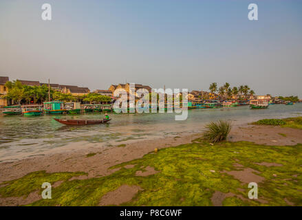 Hoi An, Vietnam - ein UNESCO-Weltkulturerbe, gewählt für die außergewöhnlich gut erhaltenen Southeast Asian Trading Port. Hier insbesondere die Altstadt Stockfoto