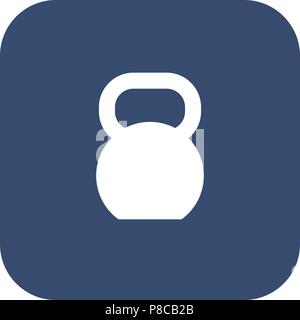 Kettlebell Symbol auf weißem Hintergrund Stock Vektor