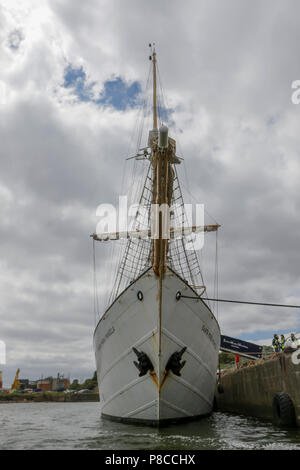 Sunderland, Großbritannien. 10. Juli 2018. Santa Maria Manuela angedockt im Hafen von sunderlands Corporation Kai Credit: Dan Cooke Credit: Dan Cooke/Alamy leben Nachrichten Stockfoto