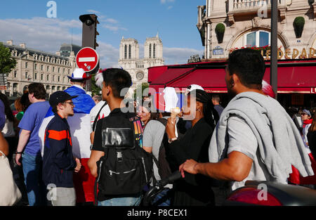 Paris, Frankreich. 10. Juli 2018. 2018 FIFA World Cup Russland, 1/2 final France Belgique, 10. Juli 2018, Paris, Frankreich, Europa Quelle: Claude Bache/Alamy leben Nachrichten Stockfoto