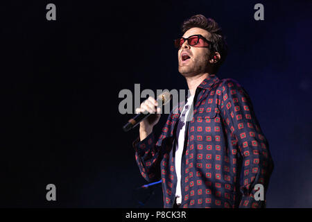 Milwaukee, Wisconsin, USA. 7. Juli 2018. MAYER HAWTHORNE während des Sommerfests Music Festival am Henry Maier Festival Park in Milwaukee, Wisconsin Credit: Daniel DeSlover/ZUMA Draht/Alamy leben Nachrichten Stockfoto