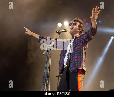 Milwaukee, Wisconsin, USA. 7. Juli 2018. MAYER HAWTHORNE während des Sommerfests Music Festival am Henry Maier Festival Park in Milwaukee, Wisconsin Credit: Daniel DeSlover/ZUMA Draht/Alamy leben Nachrichten Stockfoto